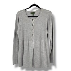Mountain Lake Womens‎ Button Down Cardigan Ribbed Gray Extra Large XL